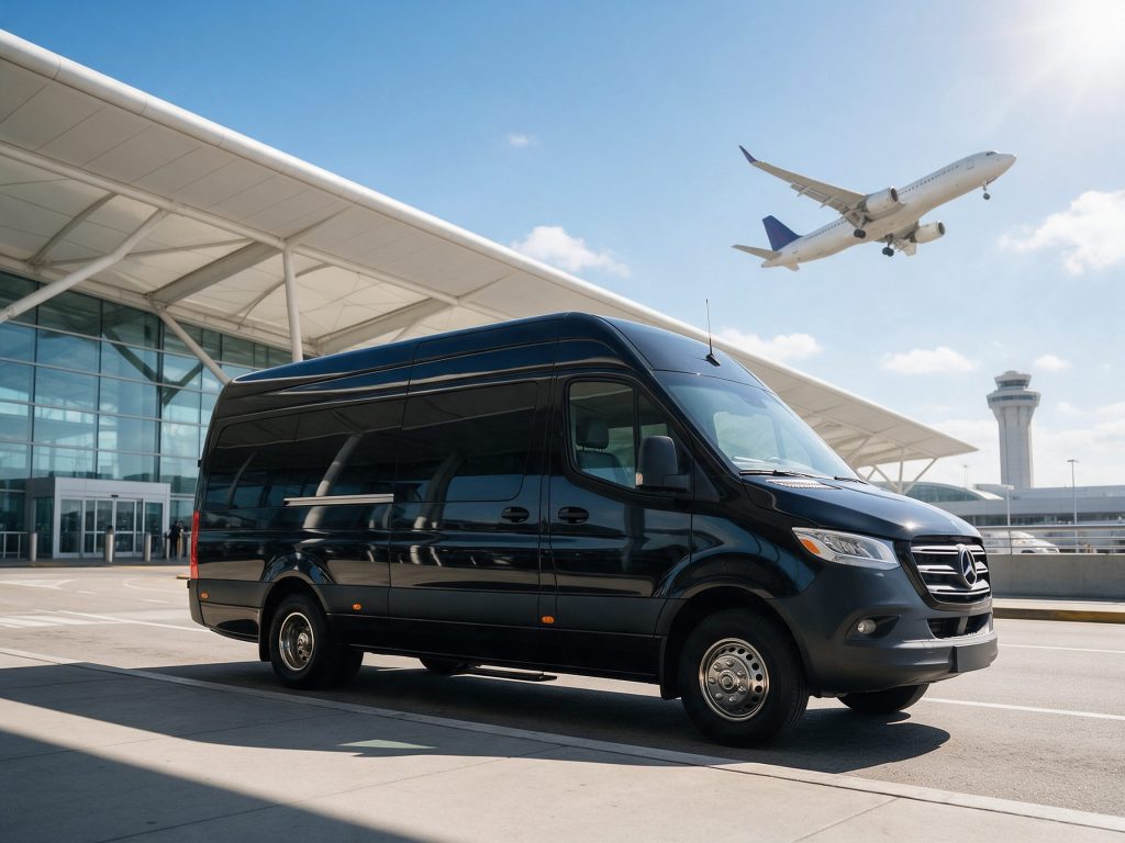 Private van waiting at DFW Airport