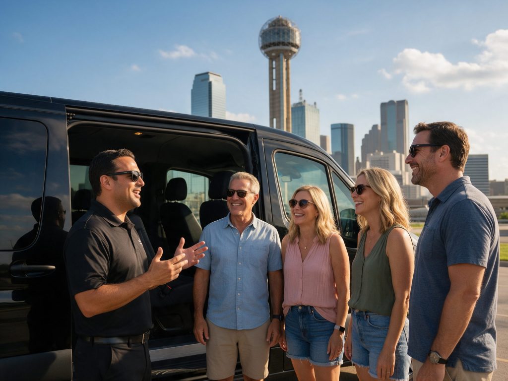 Private tour guide with guests in Dallas